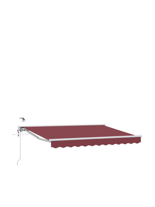 vidaXL Markise Terrasse Burgundisch 3x2m