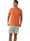 Minerva Sommer Herrenpyjama Mandarine