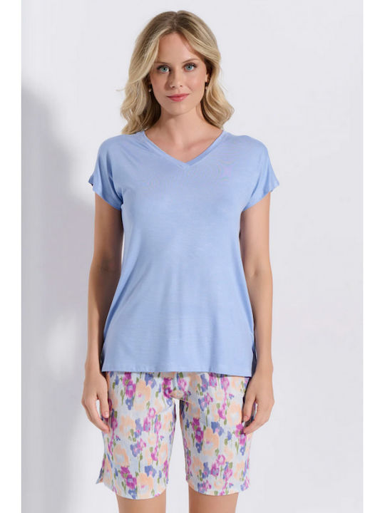 Jeannette Lingerie Summer Women's Pyjama Set Cotton Lavender