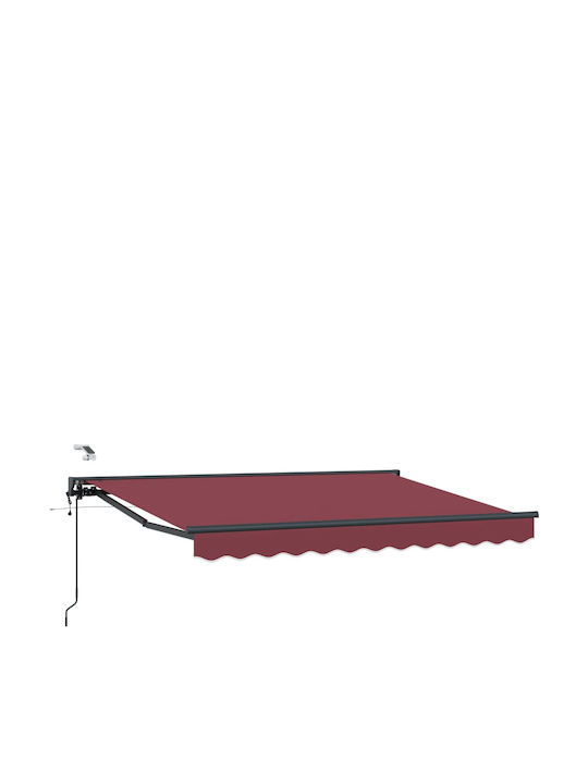 vidaXL Cort Terasă Burgundy 3x2.5m