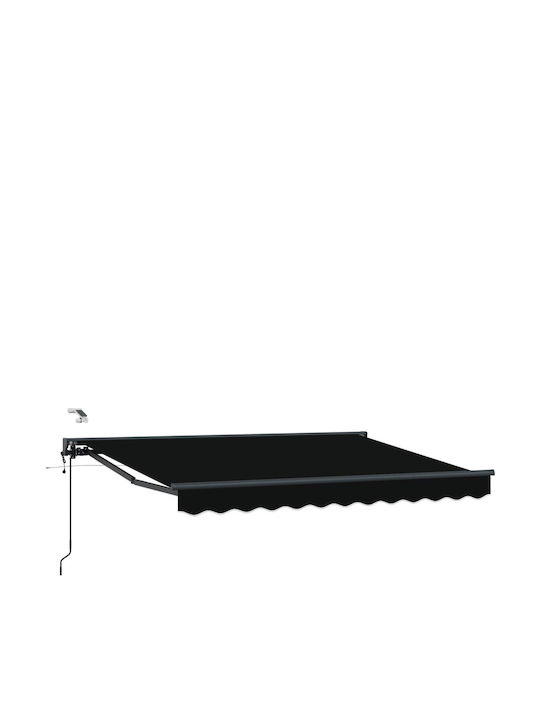 vidaXL Cort Terasă Negru 3x2.5m