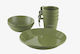 Cutlery Dinnerware Set 4 People Plates Mugs Easy Camp Moss 4