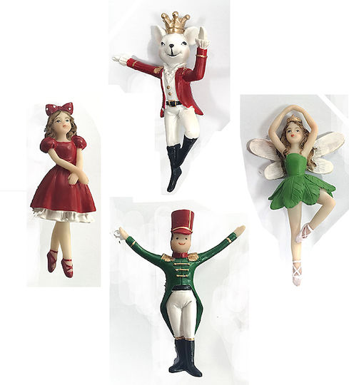 Home Guru Set 4 Bucăți Figurine Cirque Suspendate Polirezina 10.5 Cm