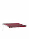 vidaXL Markise Terrasse Burgundisch 3x2m