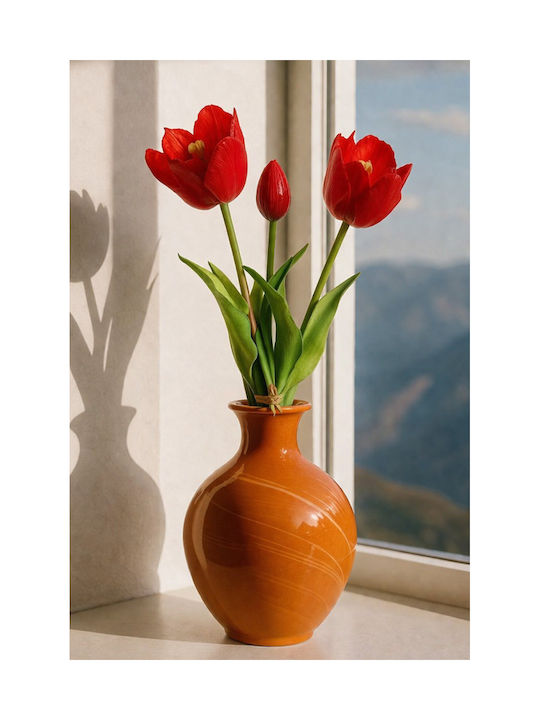 Τουλιπες Κοκκινες Σετ 3 0x0x48cm Μονόχρωμο Evergreens
