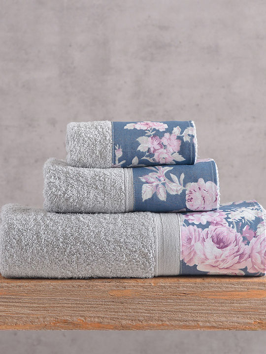 Rythmos Set of Bath Towels 3 pcs Springtime Dar...