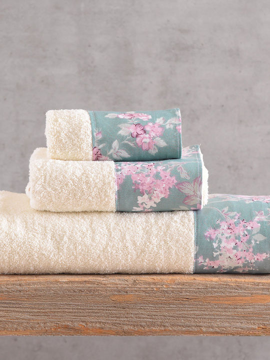 Rythmos Set of Bath Towels 3 pcs Springtime Ecr...