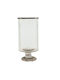 Dekorative Glasvase Silber Basis 14xH28cm
