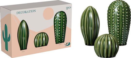 JK Home Decor Кактуси Порцелан 9x18-10x9-8x16см Комплект 3 Бройки JK Home Decor Кактуси Порцелан 9x18-10x9-8x16см Комплект 3 Бройки