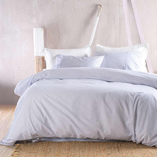 Rythmos Single Quilt Set 160x240cm Motiv Light Blue 420 GSM