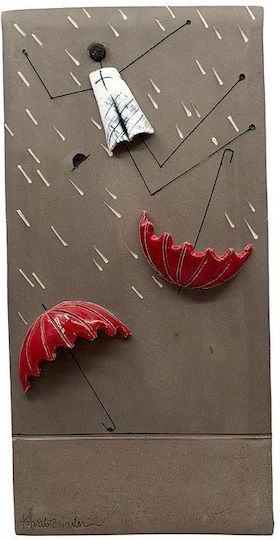 Wall Decor Handmade Made of Ceramic Material 42x21cm
