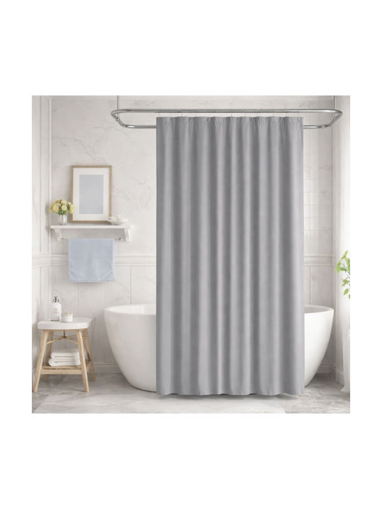 My Home Luxury Fabric Shower Curtain 180x180cm Gray