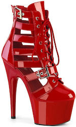 Pleaser Flamingo Platforms Μπότες Κόκκινες