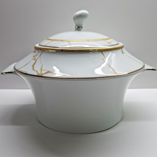 Christinholm Σουπιέρα από Πορσελάνη Χρυσή 2500ml 20τμχ