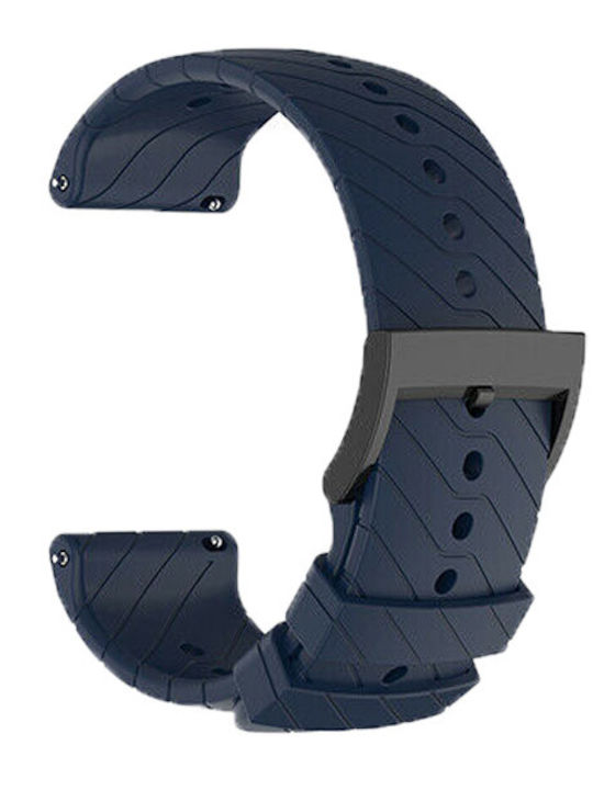 Tzevelion Καουτσούκ Λουράκι Navy Μπλε 24mm