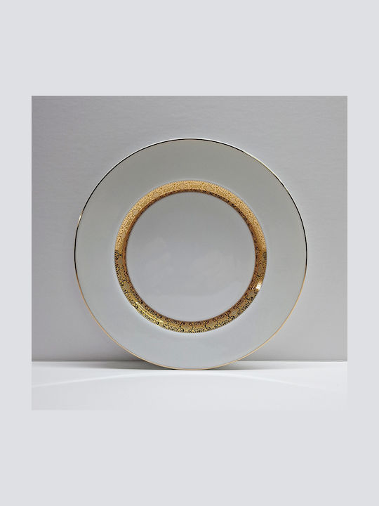 Christinholm Πιάτο Γλυκού από Πορσελάνη Χρυσό 19.5cm