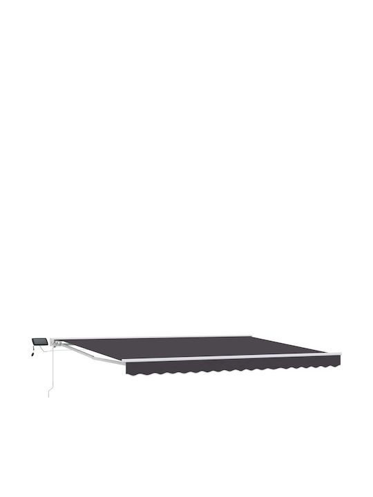 vidaXL Τέντα Βεράντας με Led Γκρι 5x3m