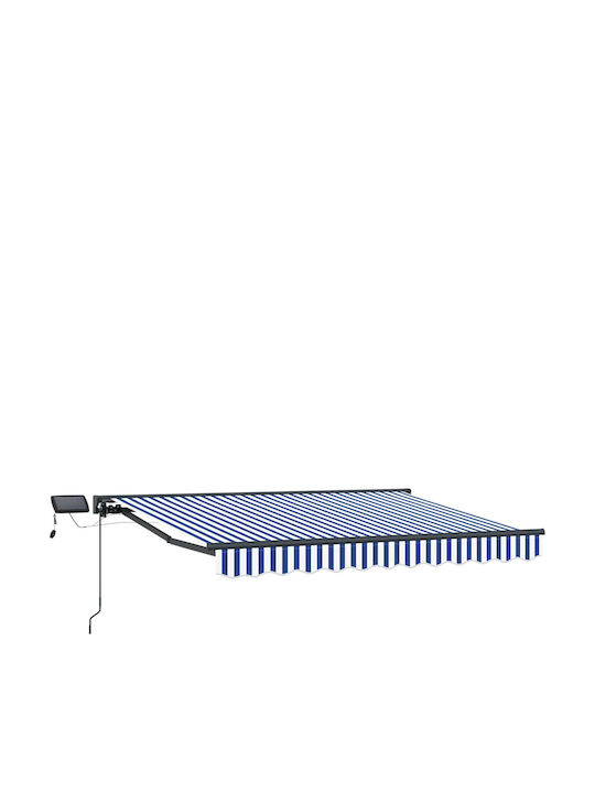 vidaXL Cort Terasă Cu LED Albastru 3.5x2m