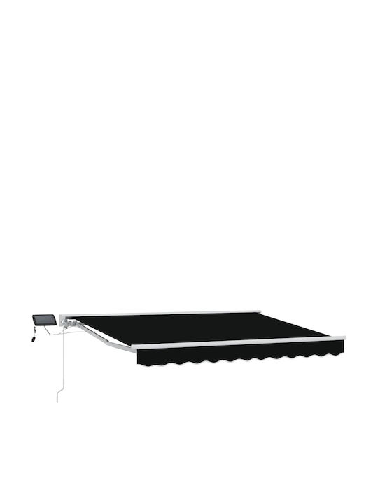 vidaXL Terrasse Zelt mit LEDs Schwarzes 3x2.5m