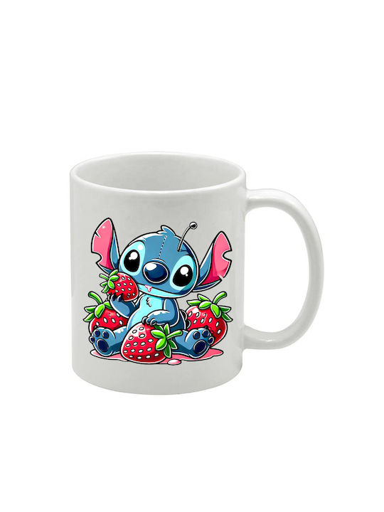 Λευκή Κούπα Lilo&stitch