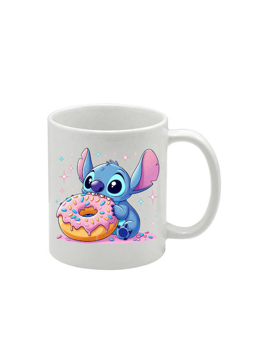 Λευκή Κούπα Lilo&stitch