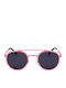 Chiara Ferragni Women's Sunglasses with Pink Frame and Black Lens