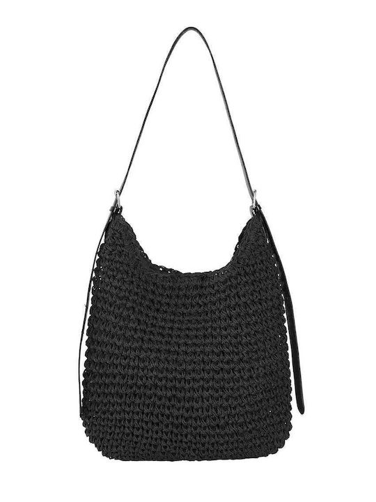 Celestino Women's Shoulder Straw Bag Black