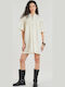 Sommer Mini Damenkleid Beige