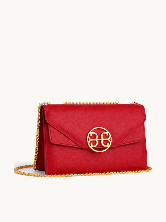 Leder Damen Schultertasche Orange