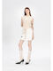 Women's Summer Short Sleeve Blouse Ecru