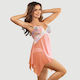 Babydoll Διακόσμηση Λουλουδιών Orange Flower Decoration Loose Comfortable Open Front Babydoll Ροζ