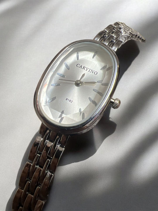 Caryino Womens Watch 35mm Battery With Silver Metal Bracelet