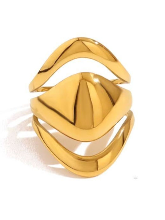Callajewels Damen Stahl Vergoldetes Ring