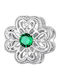 Silver me Charm with Stones from Silver with Green Zircon ABR0970