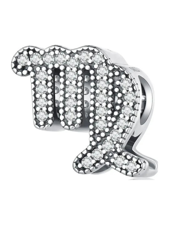 Silver me Charm with Stones in Silver with Zircon ABR0972