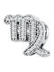 Silver me Charm with Stones in Silver with Zircon ABR0972