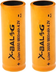 Set 2 Li-ion Batteries Depox 3.4v 4.2v 8800 Mah Rechargeable