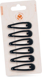 Black Hair Clip Pins 6 Pieces
