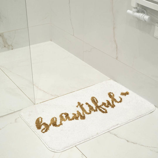 Kadax Covoare De Baie Microfibra 37980 Alb 80x50cm