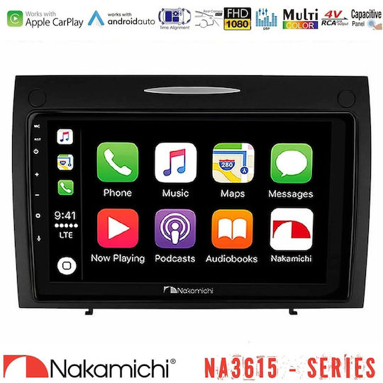 Nakamichi Ηχοσύστημα Αυτοκινήτου για Mercedes-Benz SLK 2004-2010 (Bluetooth/USB/WiFi/GPS/Apple-Carplay/Android-Auto) με Οθόνη Αφής 9"