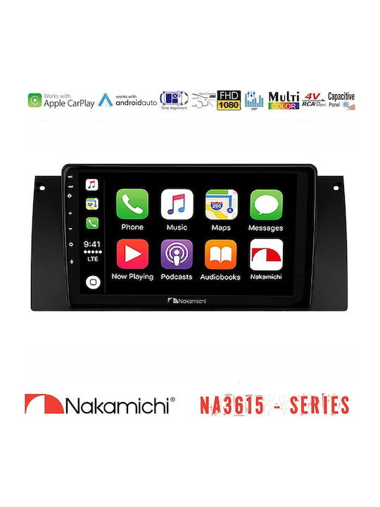 Nakamichi Car Audio System for BMW E39 / X5 (E53) 2002 – 2005 Bluetooth USB WiFi GPS Apple CarPlay Android Auto with 9" Touch Screen