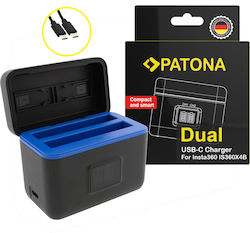 Patona Dual Charging Case Insta360 X4 Is360x4b Incl Usb-c Cable