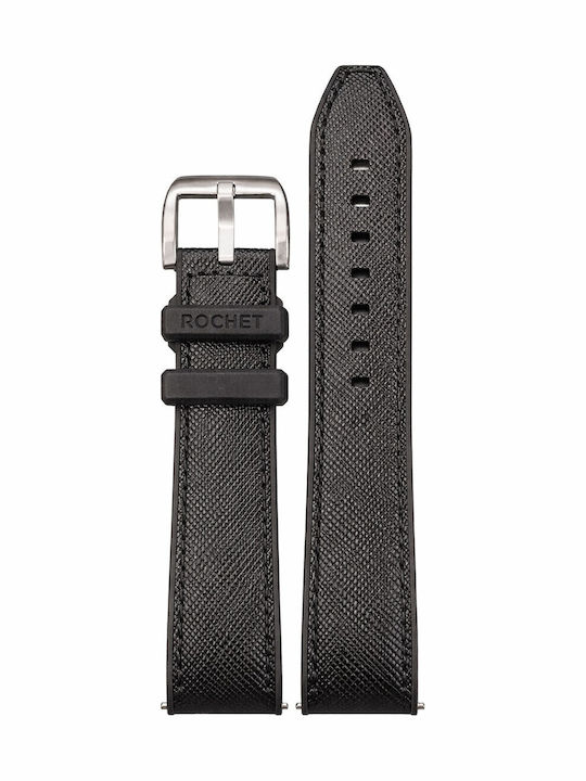 Rochet Δερμάτινο Λουράκι Μαύρο 22mm