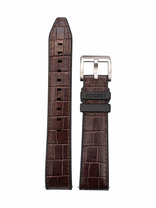 Rochet Δερμάτινο Λουράκι Καφέ 22mm