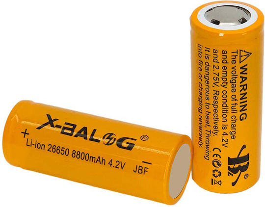 X-Balog Rechargeable Battery 26650 Li-ion 8800mAh 4.2V 1pc