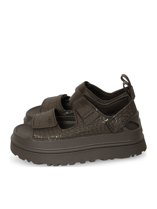 UGG Goldenglow Γυναικεία Σανδάλια Καφέ