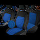 Car Seat Covers Active Anorak Black-Blue Full Set 12 Pieces