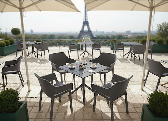 Outdoor Chair Polypropylene Dora Dark Grey 58x59x80cm
