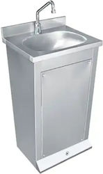Niki Inox Commercial Hand Washbasin FBCS.45050 50x45x88cm Niki Inox Commercial Hand Washbasin FBCS.45050 50x45x88cm
