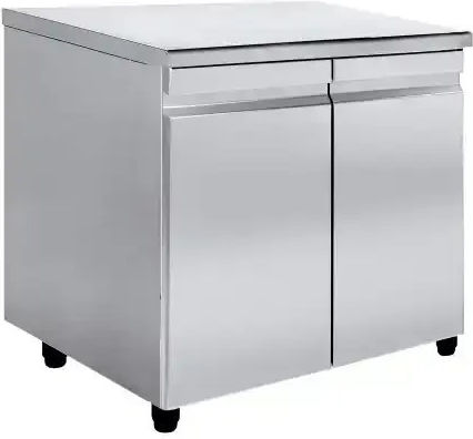 Niki Inox Vorbereitungstischschrank mit Öffnenden Türen 89x70x88cm